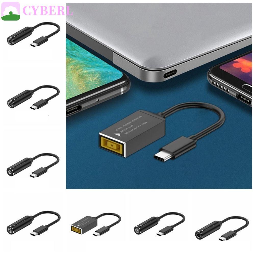 CYBERLINX DC To Type-C สายชาร์จ, PD Output PD 65W Type-C To DC Jack,อินพุต DC Automatic Recognition 