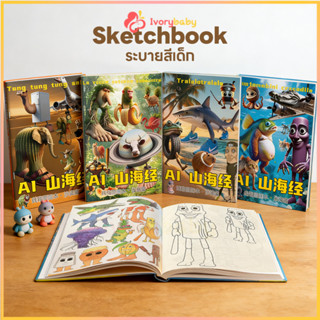 IVORYBABY Tung Tung Tung Sahur Sketchbook ระบายสีเด็ก สมุดวา…