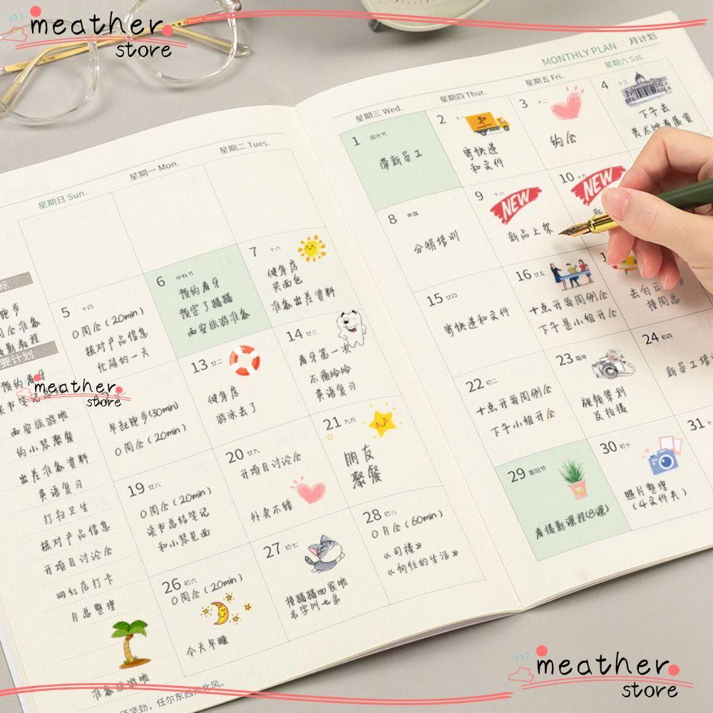 MEATHERSTORE 2026 Schedules Notebook, A4 A5 Learning Plan Planner Notebook, Practical Work Efficienc