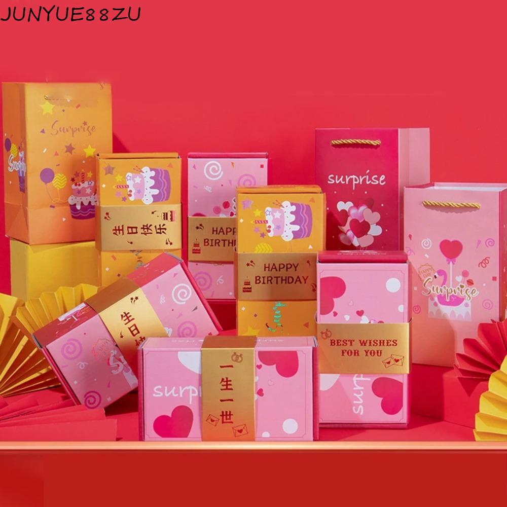 JUNYUE88ZU Surprise Bounce Box, Fun Paper Cash Explosion Gift Box, Creative Luxury Pop Up Surprise M
