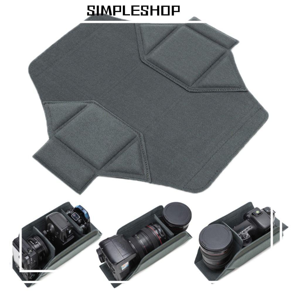 SIMPLESHOP เลนส์กล้องกระเป๋าด้านใน, Scratch Proof Moisture Proof DSLR Protection Storage , Shock Absorption ภายใน Dividers ทนต่อการสึกหรอ DSLR ใส่กระเป๋า
