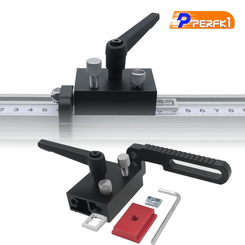 [Perfk1] T Tracks Limiter ปรับได้ 75 ประเภท T Slot Stopper สําหรับ Workbench งานไม้สีดํา
