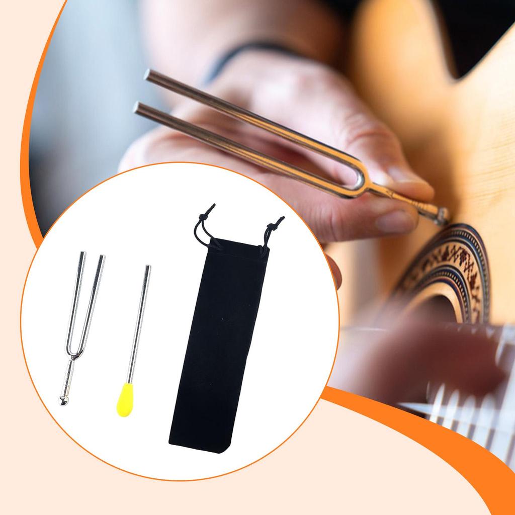 [qwnjto] เครื่องมือส้อมปรับแต่งพร้อมถุงเก็บ จําเป็นที่ใช้งานได้จริงสําหรับการฝึกสมาธิมืออาชีพพร้อมตะ