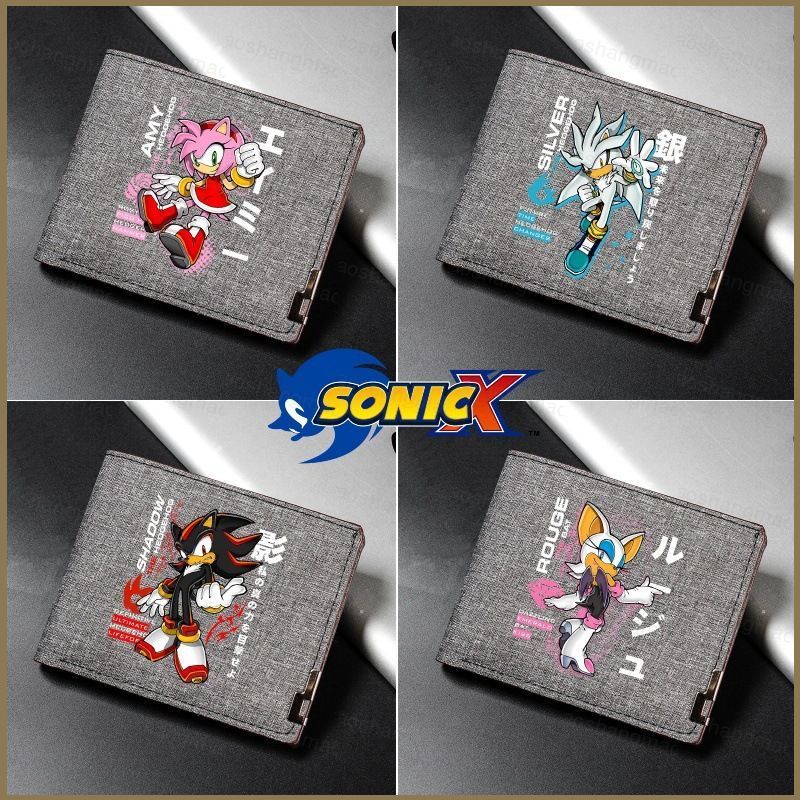 กระเป๋าสตางค์พกพาสะดวก มีหลายช่องเก็บของ ลายพิมพ์ Knuckles the Echidna ความจุมาก