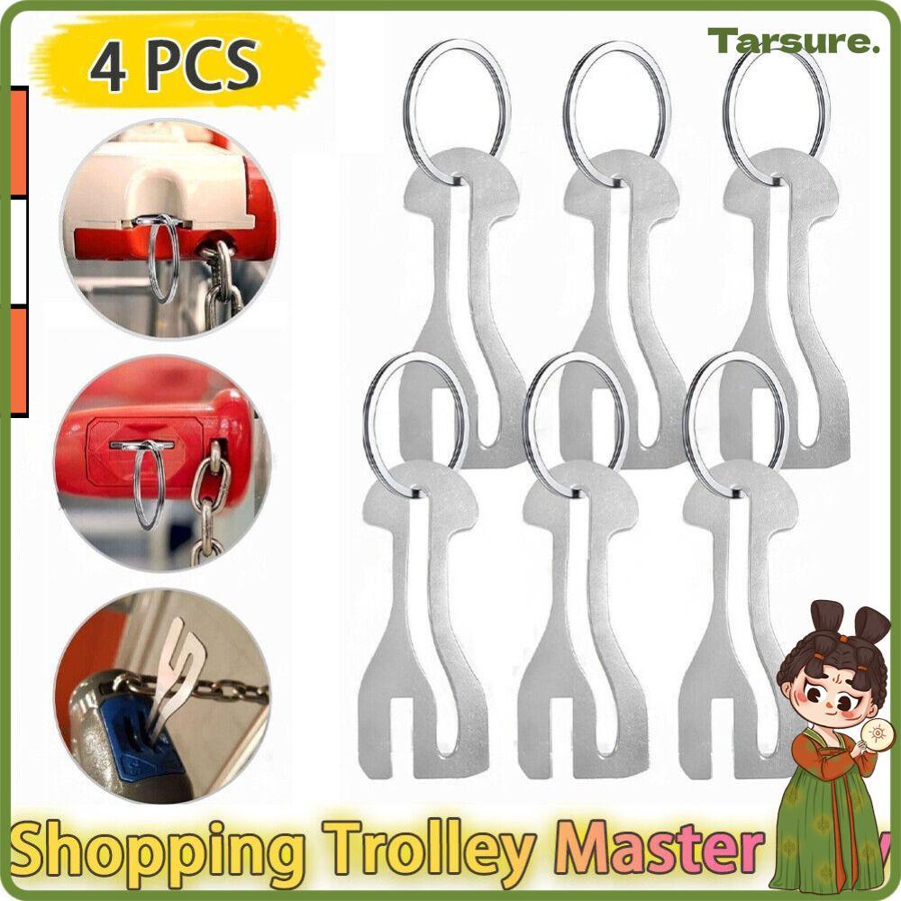 TARSURETH ตะกร้าช้อปปิ้ง Token, ที่ใส่เหรียญ รถเข็นที่ถอดออกได้ Master Key Token, ของขวัญเหรียญทดแทน