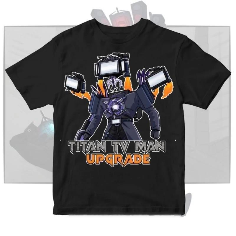 เสื้อยืดเด็ก SKIBIDI TOILET TITAN TV MAN ผ้าCotton 100% การพิมพ์แฟชั่น สวมใส่สบาย kaidee 100-150CM