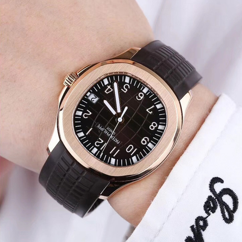 Patek Philippe AQUANAUT Parrot Snail Grenade นาฬิกาผู้ชายกลไกอัตโนมัติ 5167R-001