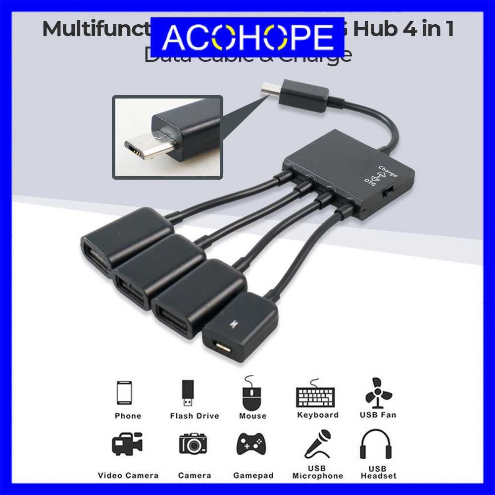 Afope Micro USB OTG Hub 4in1 Data Cable & Charge Converter - M3H4