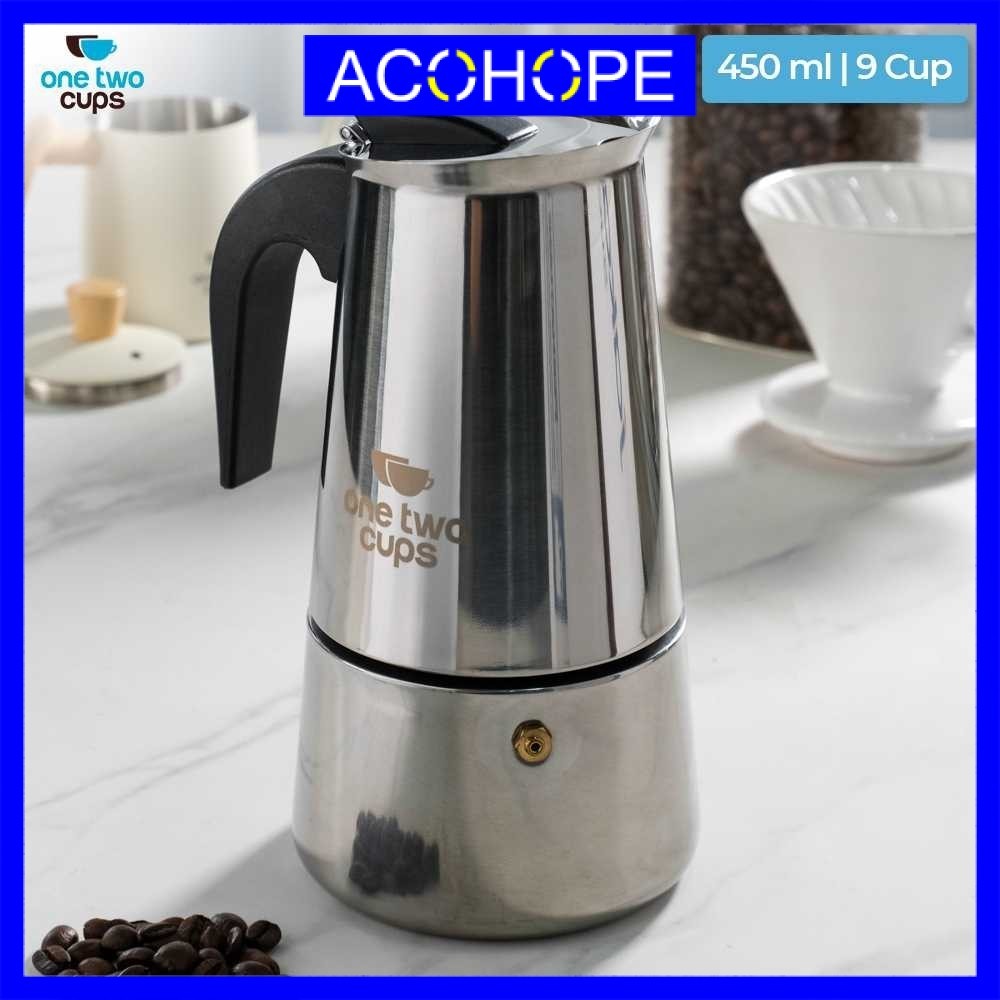 Alohope Moka Pot เครื่องชงกาแฟเอสเปรสโซเตาตั้งพื้น 9 ถ้วย 450ml - Z20