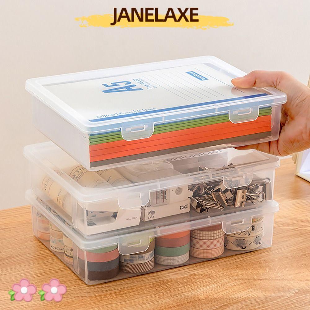 JANELAXE932JN 1 ชิ้นภาชนะเก็บเอกสาร,พลาสติกโรงเรียนอุปกรณ์สํานักงานในบ้าน A4 A5 แฟ้ม, มัลติฟังก์ชั่น