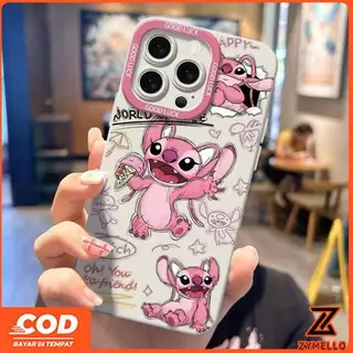 สําหรับOPPO Reno16F Reno15 F Reno14F Reno14 Pro Reno 13F Reno12 F Reno 11F Reno10 Reno8Z Reno7Z Reno8T Reno5 Reno4 Reno6zน่ารักการ์ตูนStitch AngieกันกระแทกTPUเคสโทรศัพท์