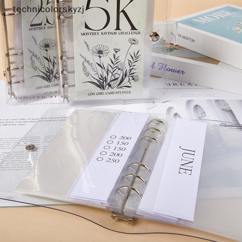 TECH 2024 12 เดือนซองเงินท้าทายง่ายและตลกวิธีบันทึก 2.5K/5K/10K Budget Planner Envelope Challenge Ki