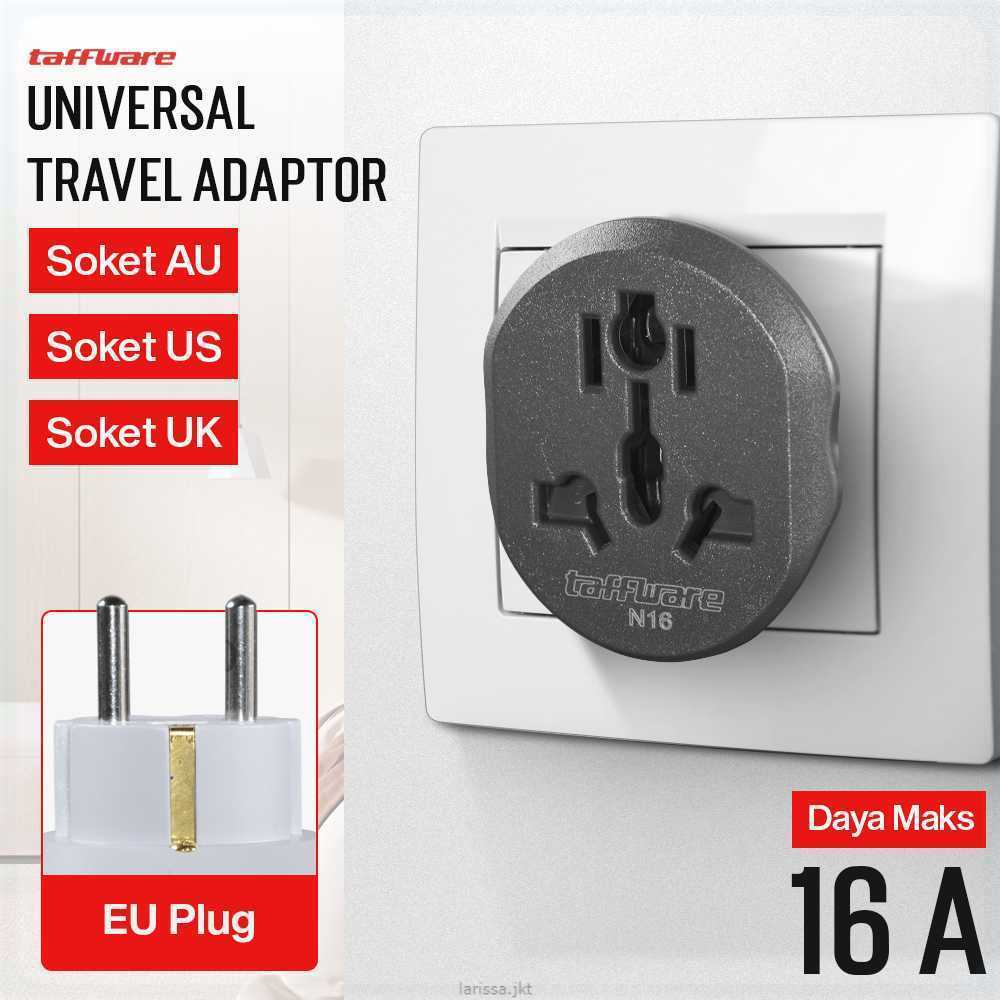 อะแดปเตอร์สําหรับเดินทางอเนกประสงค์แบบวนซ้ํา AU US UK เป็น EU Plug 16A - N16