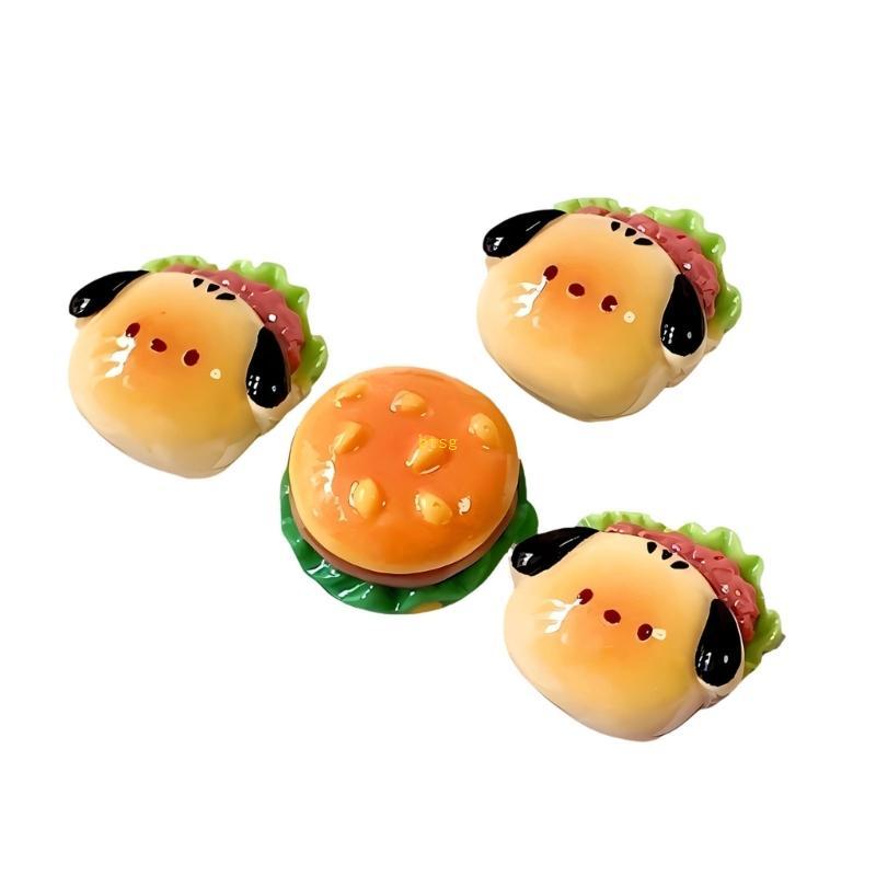 Btsg เรซิ่น Keycap สติกเกอร์ 4PCS น่ารักสุนัข Burgers Theme Keycap ความสูง Enhanced สําหรับคีย์บอร์ด