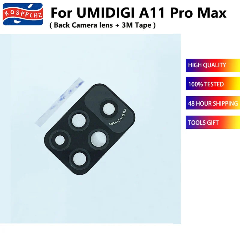 สําหรับ UMIDIGI A11 Pro Max เลนส์กล้องด้านหลังสําหรับ UMIDIGI A11Pro Max ฝาหลังกระจกกล้อง