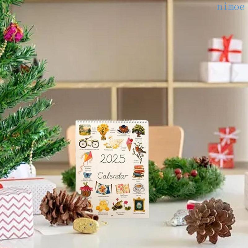 Nio 2025 Calendar Wall Planner Twin-Coil Binding แขวนผนัง Calender 11x8 นิ้ว