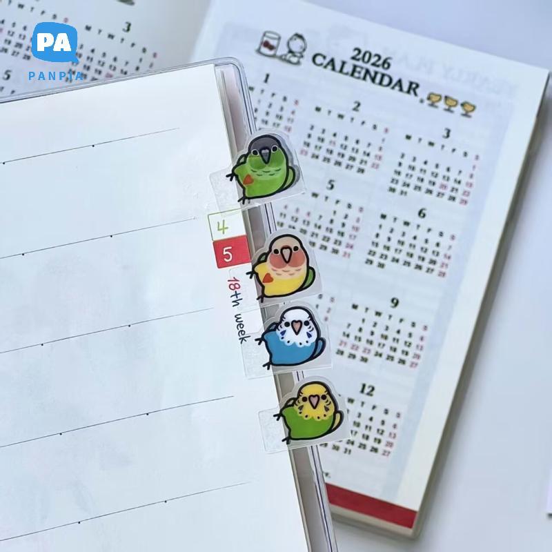 [NBI] 10 คู่สไตล์และสร้างสรรค์ Parrot Index Stiers, ที่คั่นหนังสือตกแต่งสําหรับองค์กรและเครื่องหมาย 