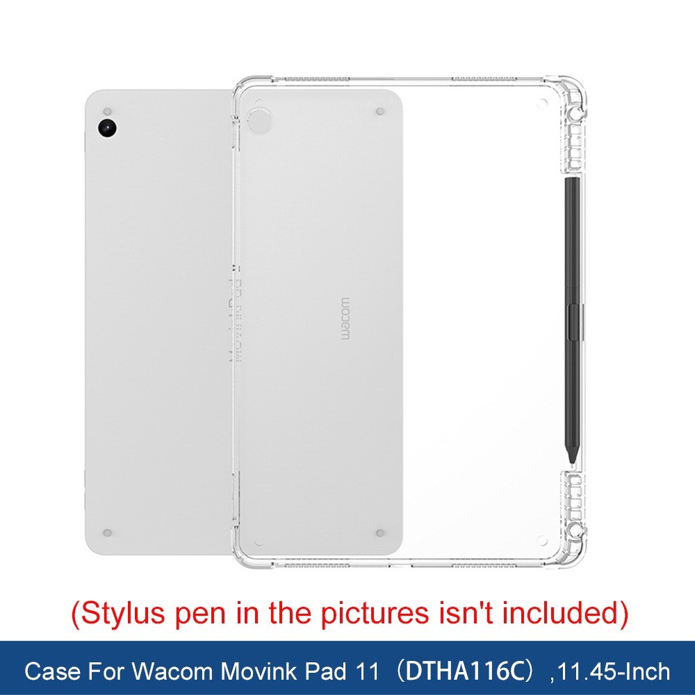 ที่ใส่ดินสอ TPU พร้อม 4 ถุงลมนิรภัยกันกระแทกเคสใสสําหรับ Wacom Movink Pad 11 DTHA116C,11.45 "นิ้วสมา