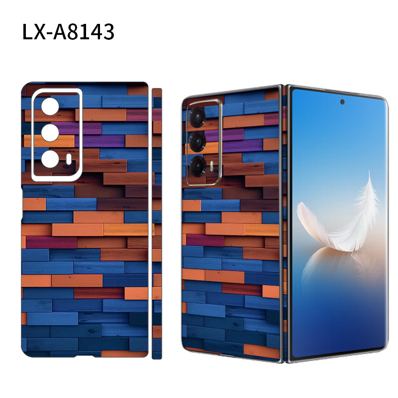 3M เต็มรูปแบบที่มีสีสันผิวสําหรับ Honor Magic VS2 V2 ฟิล์มกรณีรูปลอกผิว Aurora กลับครอบคลุม Protecto