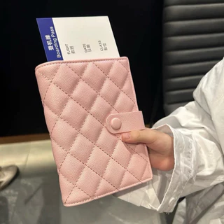 MUKUKU ซองใส่หนังสือเดินทางลายตาราง มีช่องใส่บัตรครบหลายใบ หนัง PU ดีไซน์บาง