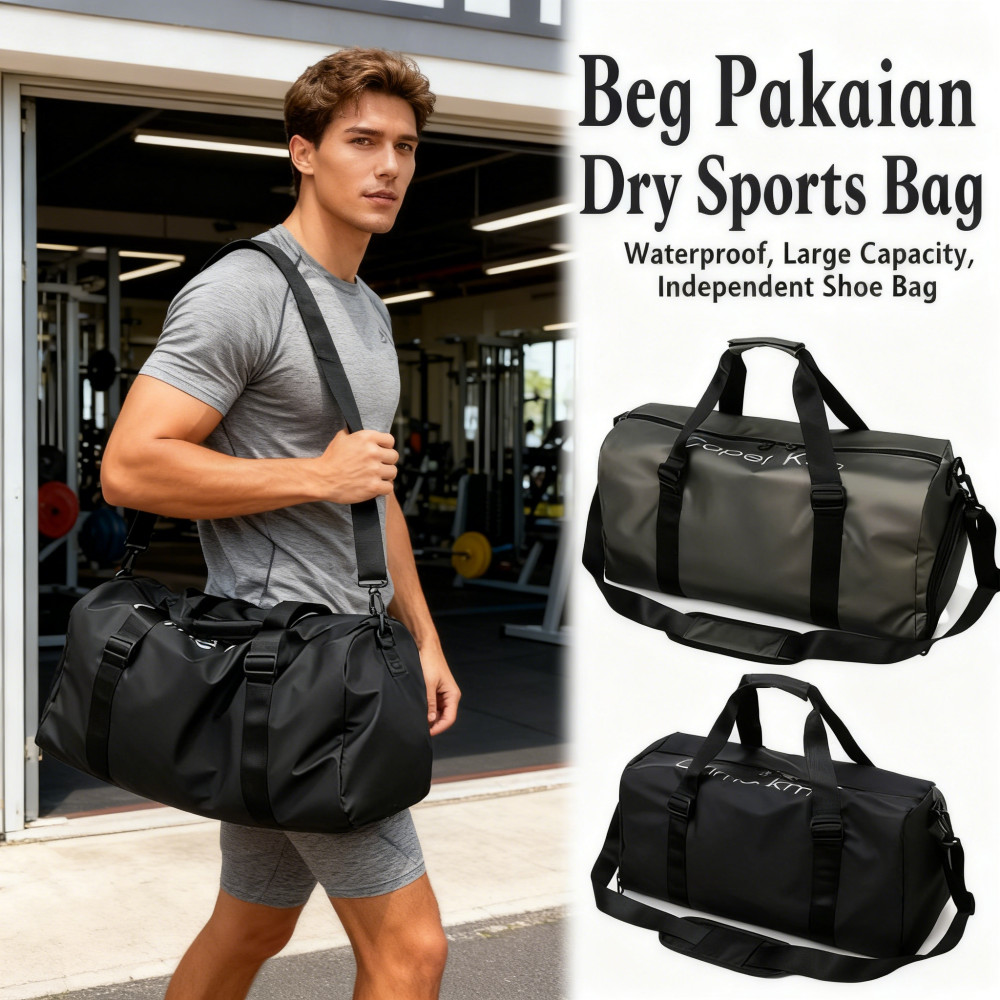 Pakaian Fitness กระเป๋ากันน้ําสําหรับผู้ชายกลางแจ้งขนาดใหญ่เดินทางอิสระ