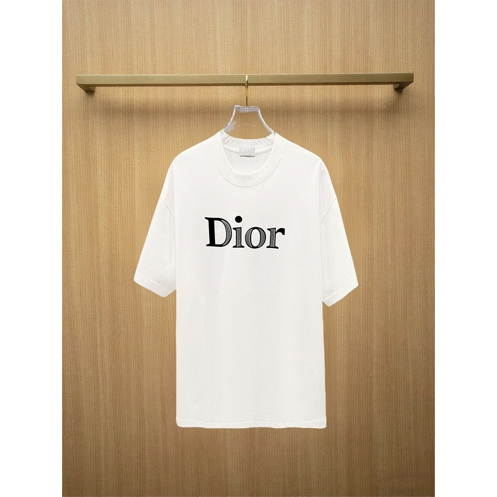 DI & OR2026 Star เสื้อยืดคอกลมแขนสั้นสไตล์คู่ผู้ชายรอบคอ Slim-Fit ผ้าฝ้าย 100% Custom หรูหรากีฬาสไตล