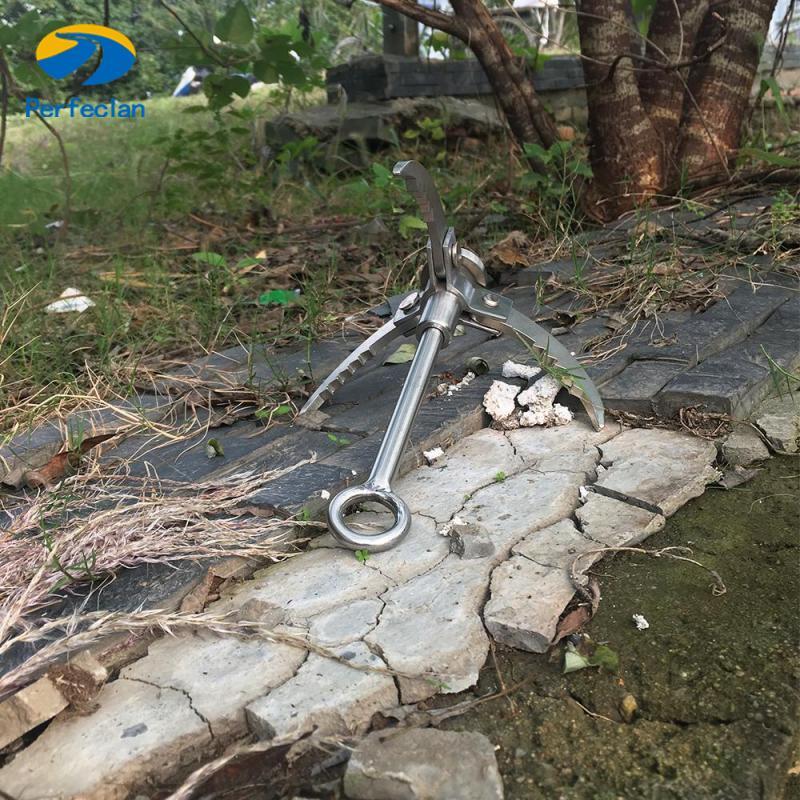 Perfect Camp อุปกรณ์ปีนเขาแบบพับได้ พร้อม Karabiner กึ่งหนักสำหรับการยึดเกาะ ใช้สำหรับการอยู่รอดกลาง