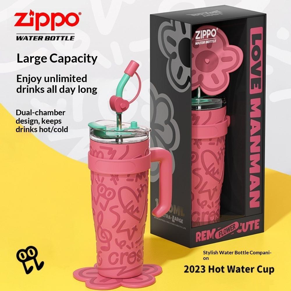 ZIPPO Home & Living Series Straw Insulated Tumbler - Party Pink 1250ml
