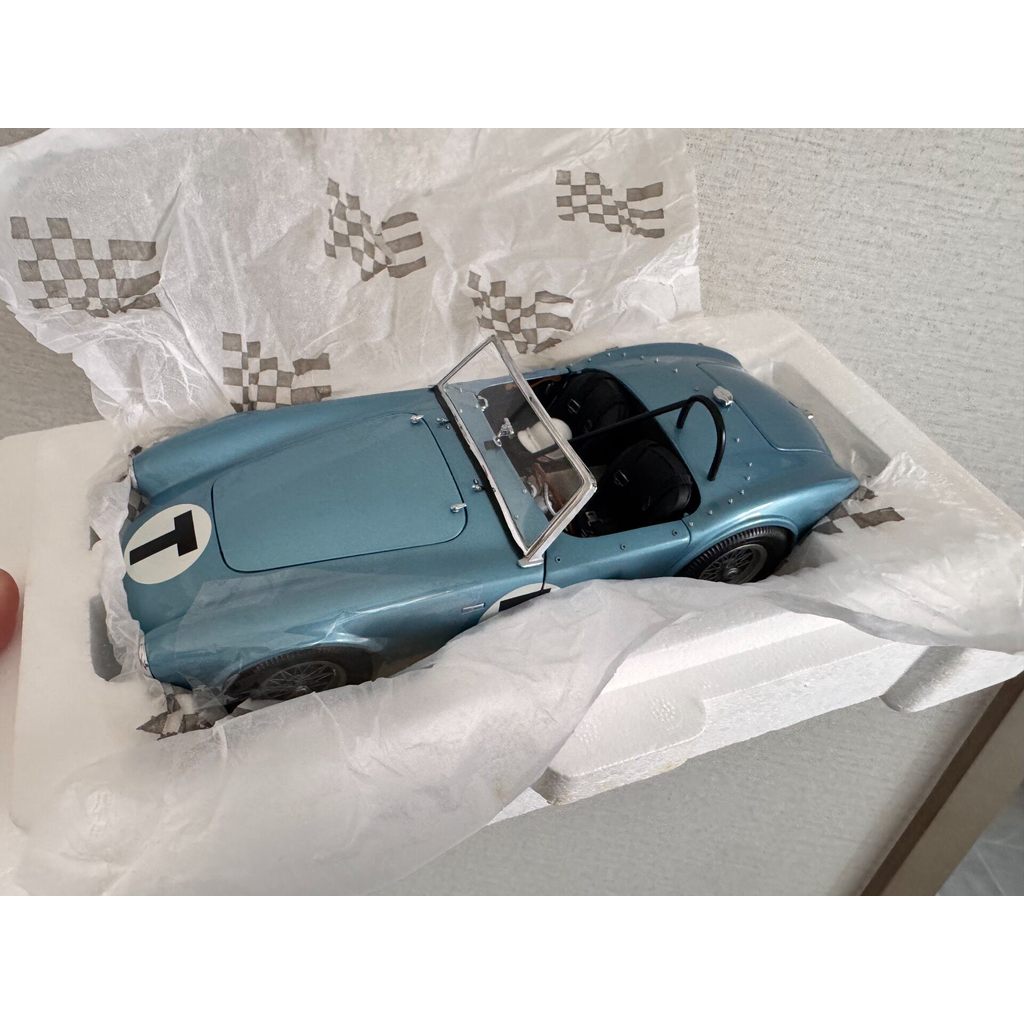 1/18 EXOTO FORD Shelby Cobra Blue Shelby Racing Car School Special Edition Brand New Flawless, Very 