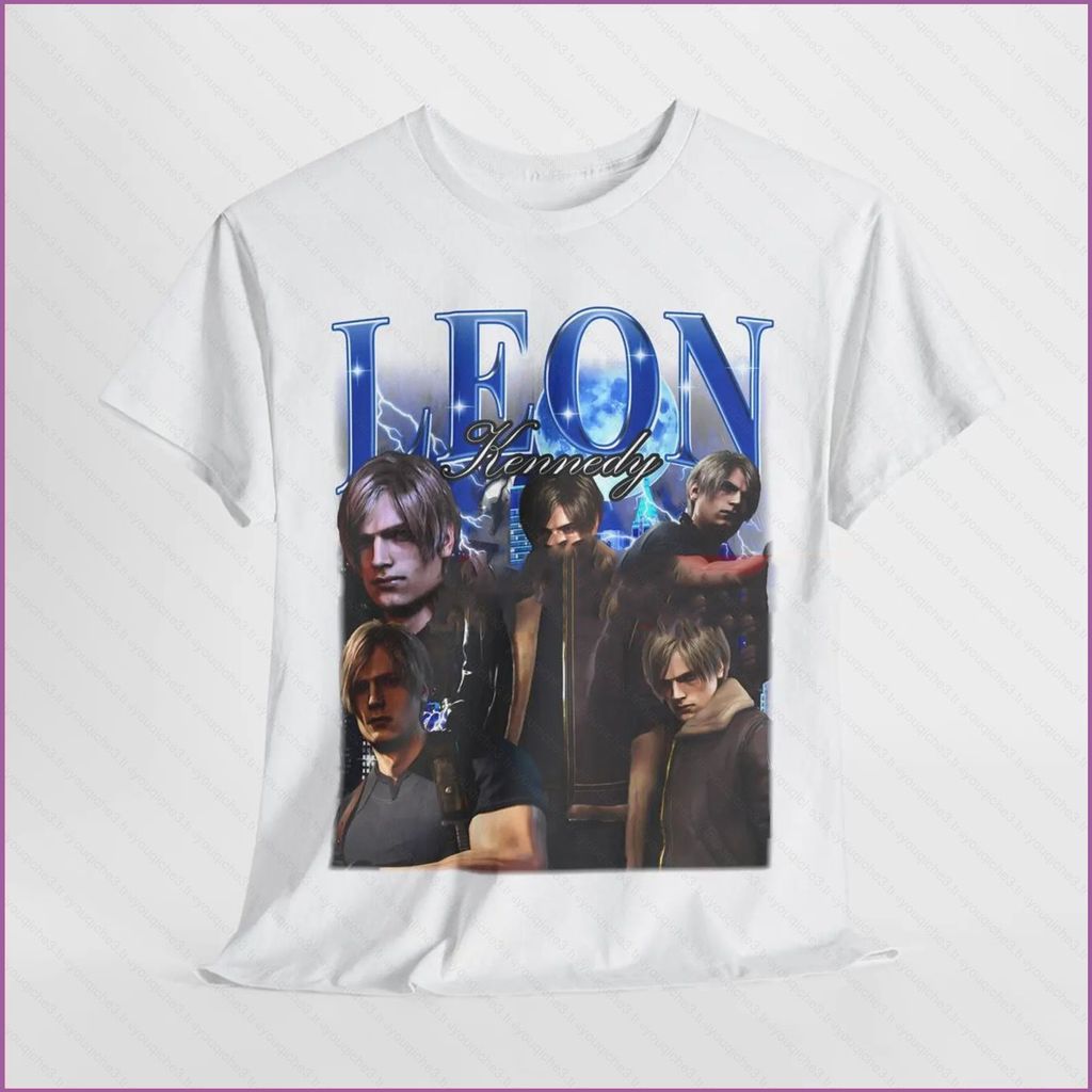 SY3 แฟชั่นผ้าฝ้าย Residence Evil Leon S Kennedy Bootleg เสื้อยืดการเล่นเกม tee แขนสั้นด้านบน YS3