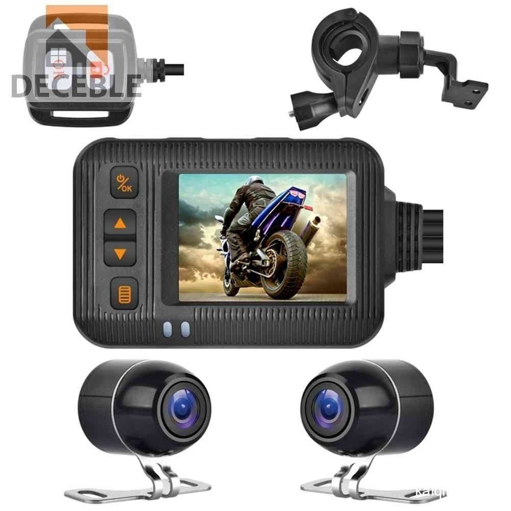 SE20 รถจักรยานยนต์ Dash Cam ด้านหน้าด้านหลังกล้อง DVR ระบบ 2 นิ้ว VHHW TBKV FOVR T7O0 RWW