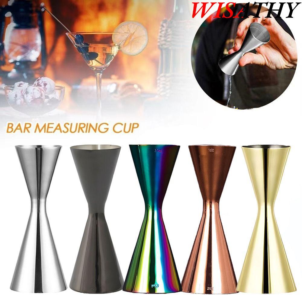 เครื่องปั่นแก้ว, Dual Shot 304 สแตนเลสวัด Jigger, 2oz 1oz หนาสไตล์ญี่ปุ่นวัดถ้วย Barware