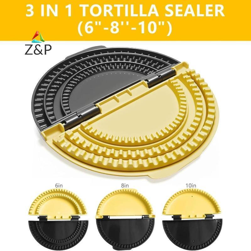 [Z&P-t] 3-in-1 Tortilla Sealer, Tacos Tortilla Crimper Maker, ปรับขนาดได้, สําหรับขนาด 6"-10" Crust,