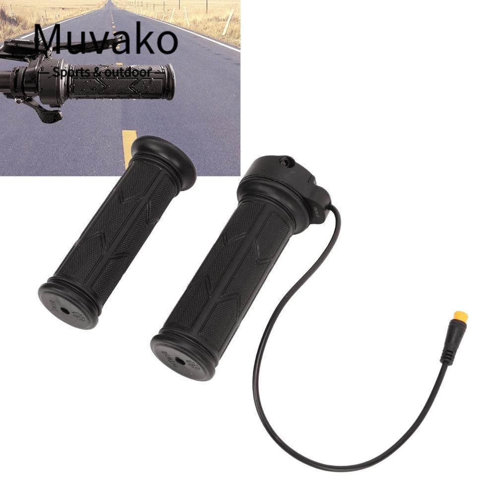 MUVAKO คันเร่งจักรยานไฟฟ้า 192X 3 Pin Connector ขนาด 22.2 มม., ทนทานและกันน้ำได้ พร้อมการหมุนทั้งวงแ