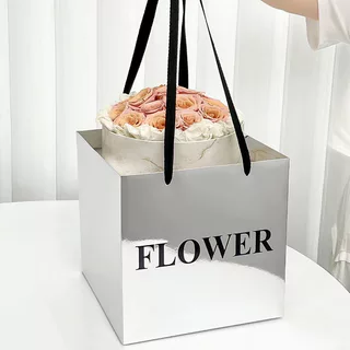 ✅✅พร้อมส่ง✅✅ ถุงกระดาษ ถุงใส่ช่อดอกไม้ กระดาษหนา ขนาดใหญ่ ทรงสีเหลี่ยม ถุงกระดาษพิมพ์าย ลาย FLOWER (สินค้าพร้อมส่ง)