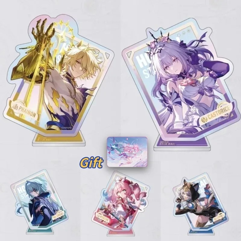 Standee Anime Honkai Star Rail อะคริลิคสําหรับตกแต่งโต๊ะศึกษาพร้อมตัวอักษร Fadeon Castofrice Cipheri
