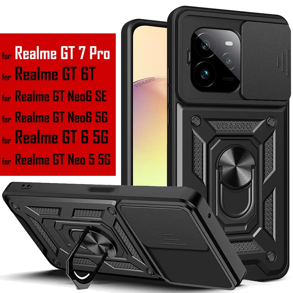 CASE REALME GT 7 / GT 7 PRO SLIDE IRING CASE ขาตั้งโทรศัพท์ SLIM FIT CASE PNEW