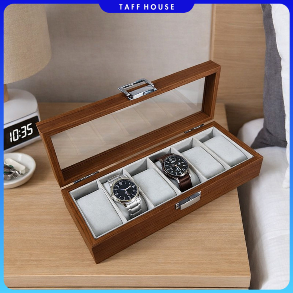 LuWei Watch Storage Organizer กล่องนาฬิกา 6 ตาราง - SKW147