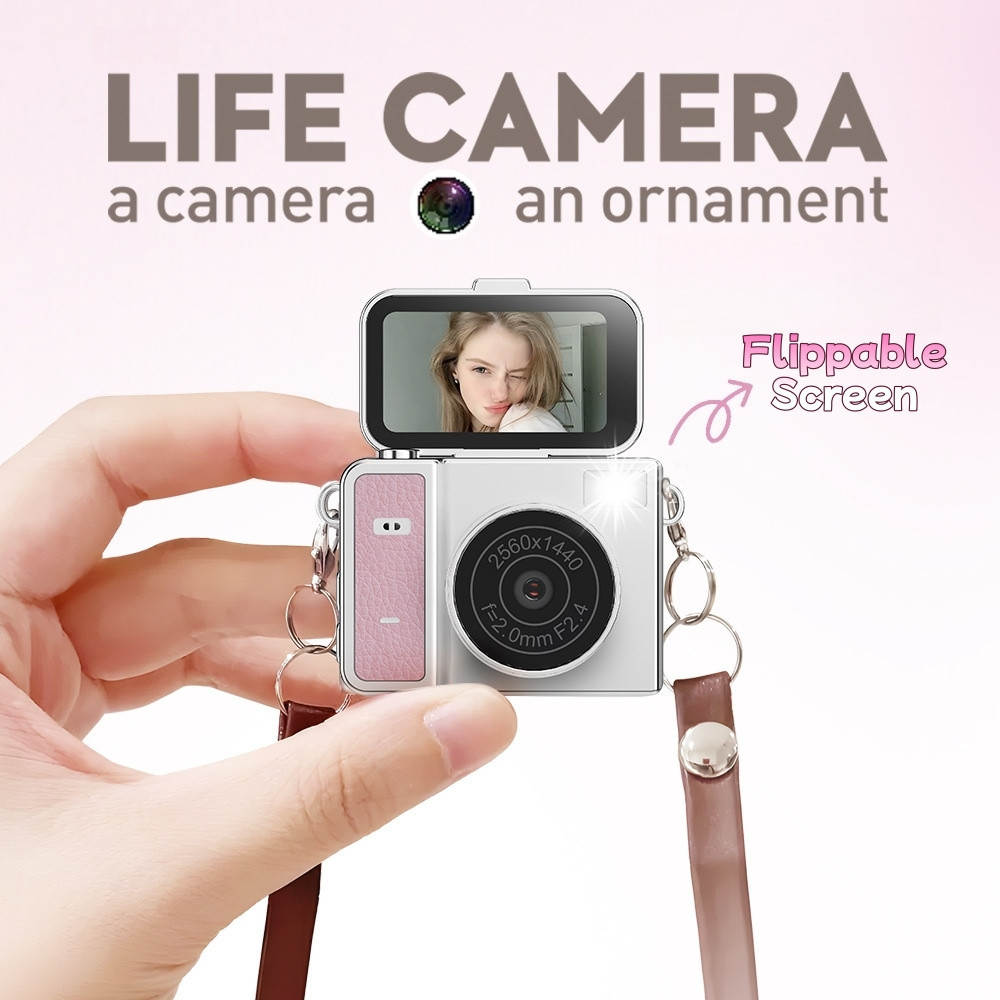 Life Camera S162 กล้องจิ๋ว กล้องดิจิตอล2เคกล้องวิดีโอกระเป๋ากล้องพลิกหน้าจอเซลฟี่ที่มี1.47นิ้วหน้าจอ