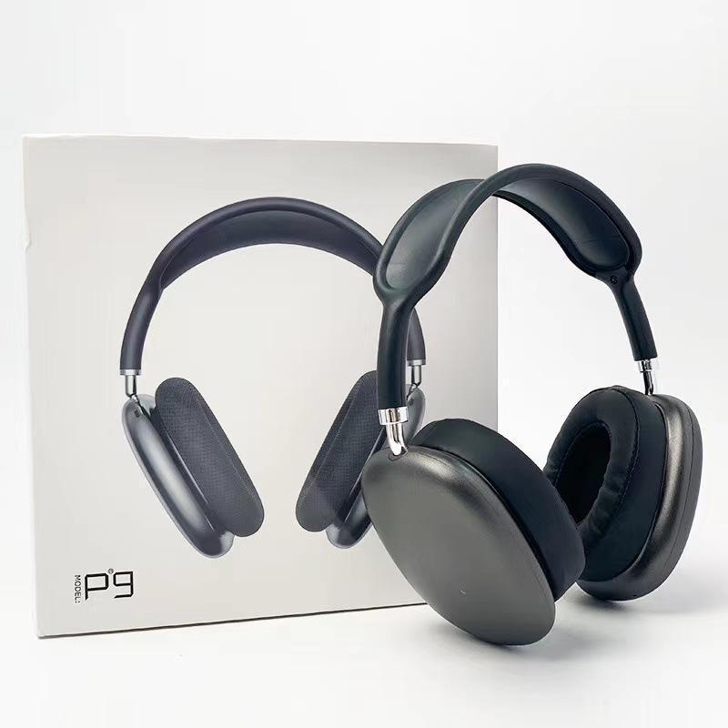 หูฟังบลูทูธ P9 ไร้สาย หูฟังแบบครอบหู หูฟังซับวูฟเฟอร์พร้อมไมโครโฟน Wireless Noise Cancellation Built
