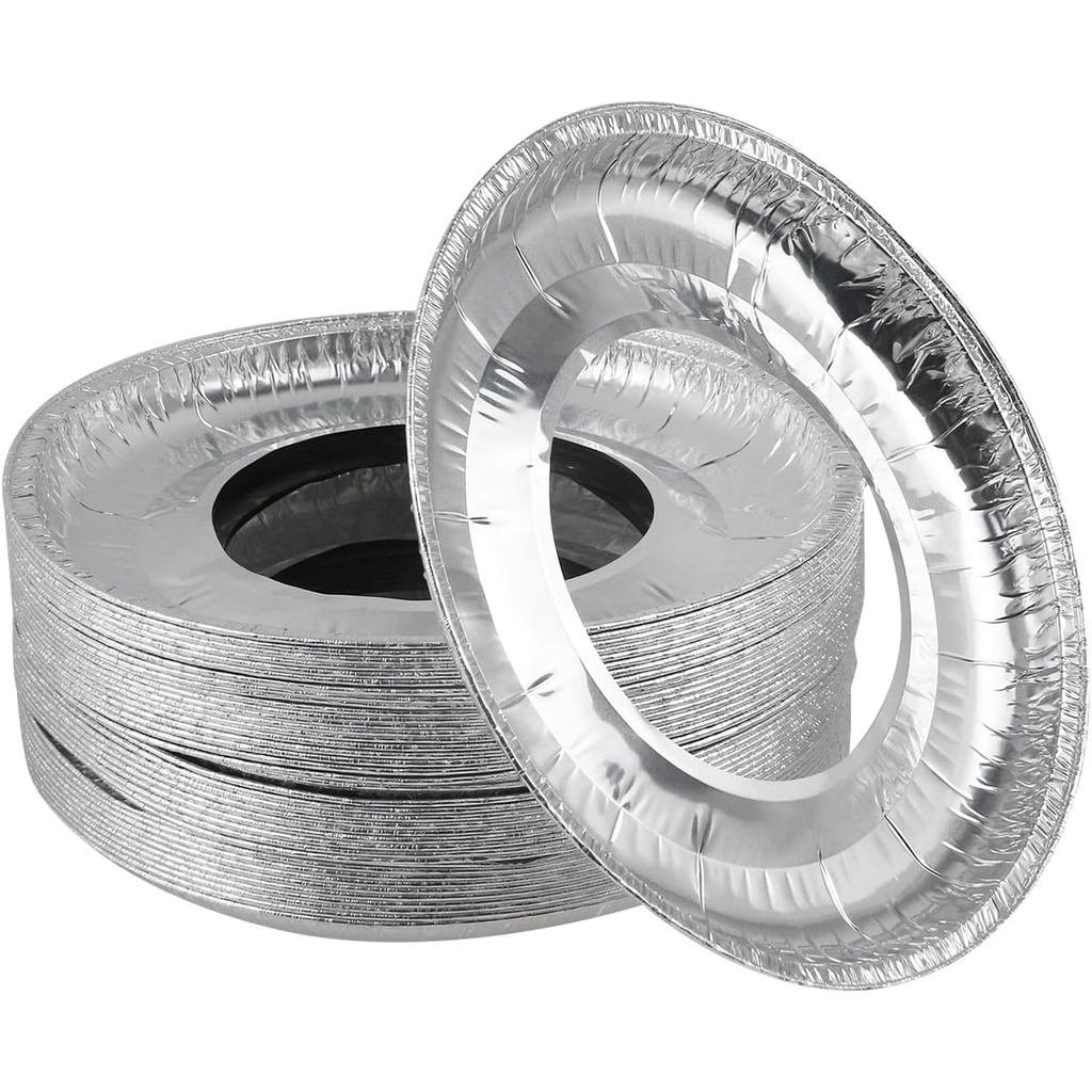 Oedema 40 Pack Aluminum Foil Stove Burner Covers 9" Round Gas Stove Burner Covers Gas Stove Top Prot