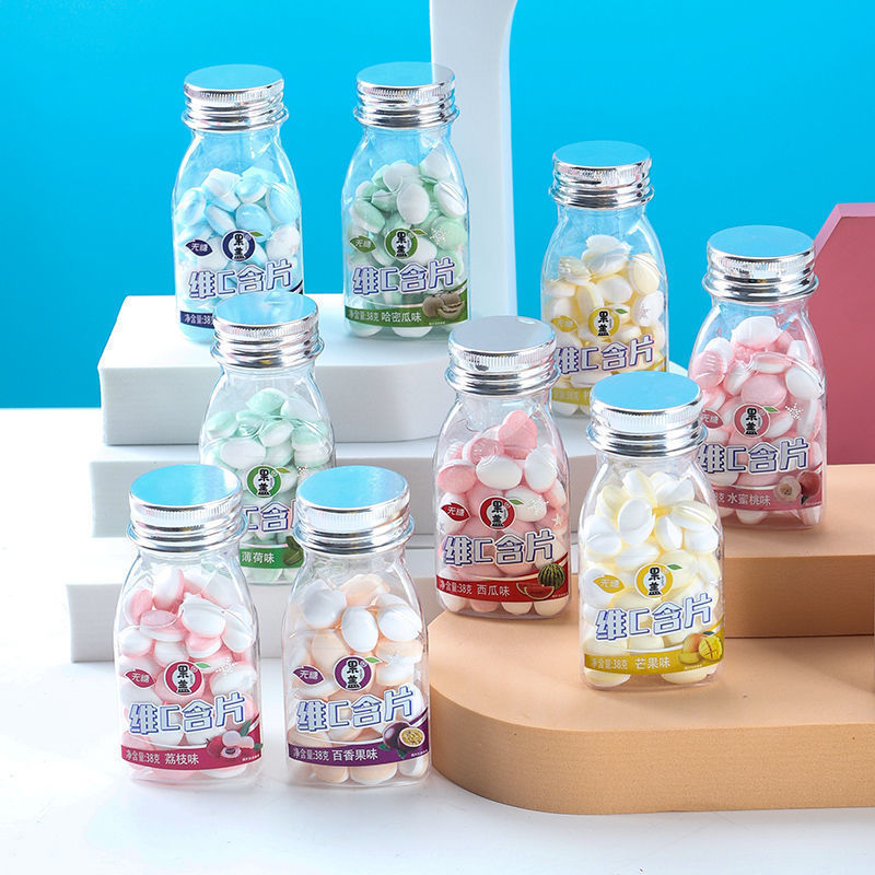 2026 สินค้าใหม่ Mint Candy วิตามินซี Fresh Breath Lozenges Sugar-Free Chewing Gum Lozenges คอ Lozeng