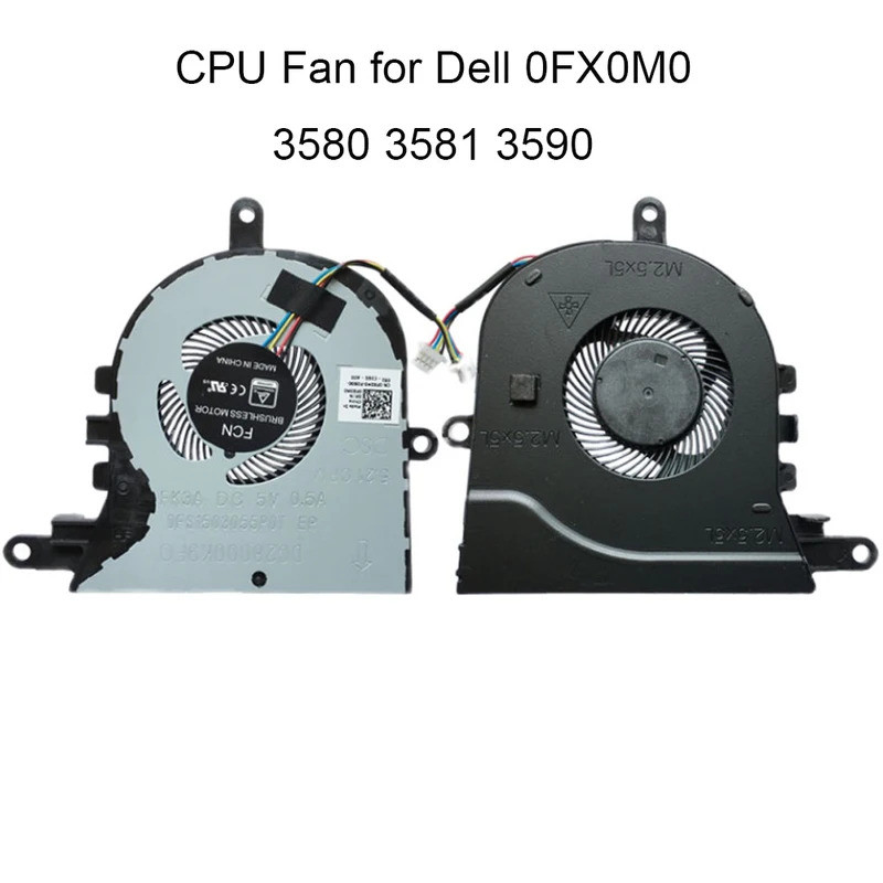 ใหม่ FX0M0 พัดลมคอมพิวเตอร์สําหรับ Dell Inspiron 3580 3581 Latitude 3590 E3590 L3590 CPU cooling coo