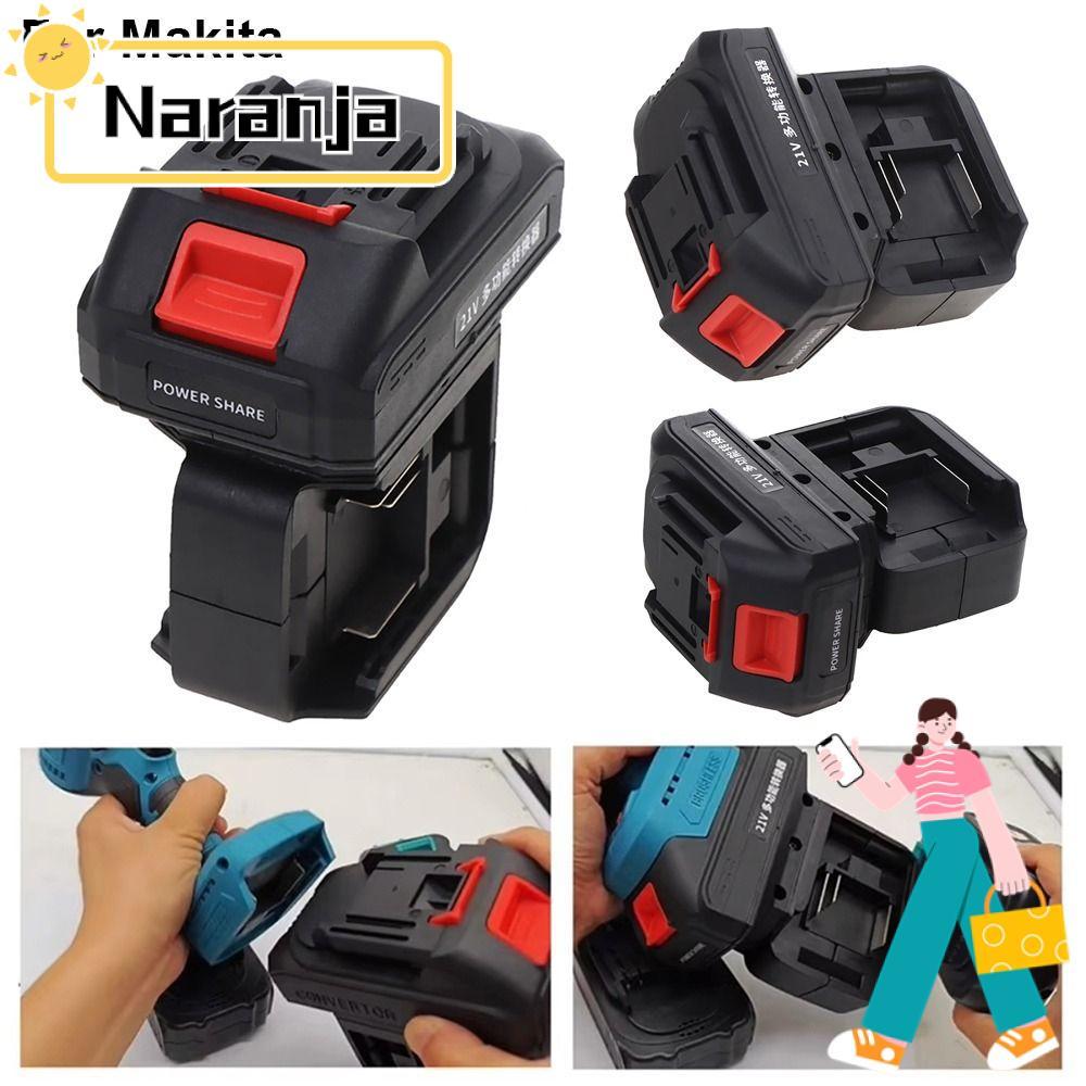 NARANJA 1 ชิ้น 18 โวลต์อะแดปเตอร์แบตเตอรี่,พลาสติกสีดําแปลงแบตเตอรี่,One-to-two 2 In 1 เครื่องมืออุป