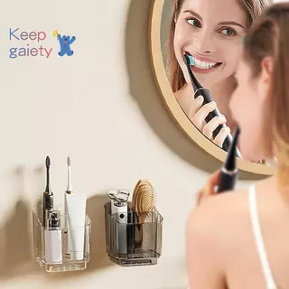 [Kpt-t] ที่ใส่แปรงสีฟันแบบกาว Wall Bathroom Storage Ra Shower ยาสีฟันที่เก็บ Ra สําหรับห้องอาบน้ําห้องนอนหน้าแรก [ใหม่]