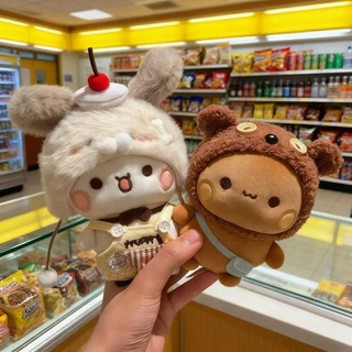 12cm Bubu และ Dudu ตุ๊กตาพวงกุญแจน่ารัก Bubu และ Yier คอสเพลย์ Hello Kitty ของเล่นตุ๊กตาสําหรับสาวคู่ตุ๊กตาของขวัญตกแต่งบ้าน