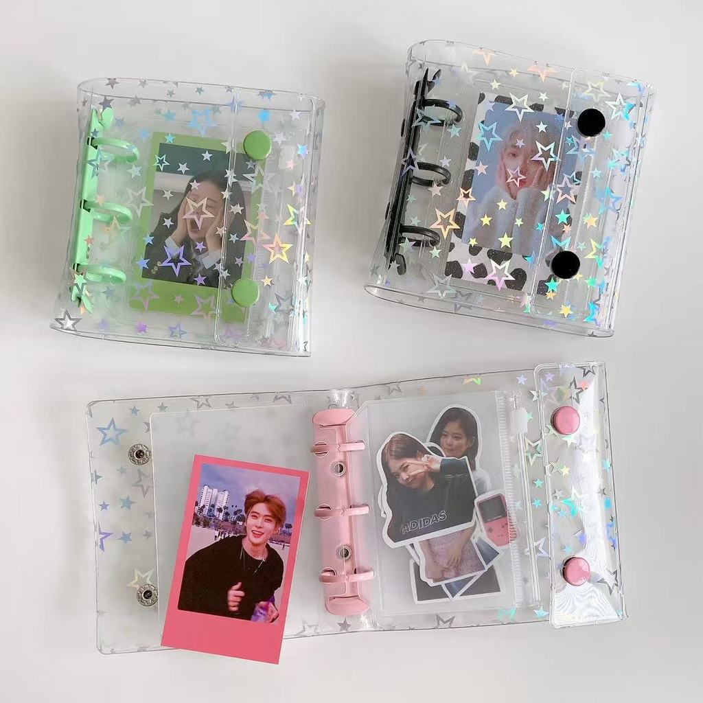 Fresh Style Double-Deck A8 Mini 3 หลุม Holographic Star Card Album