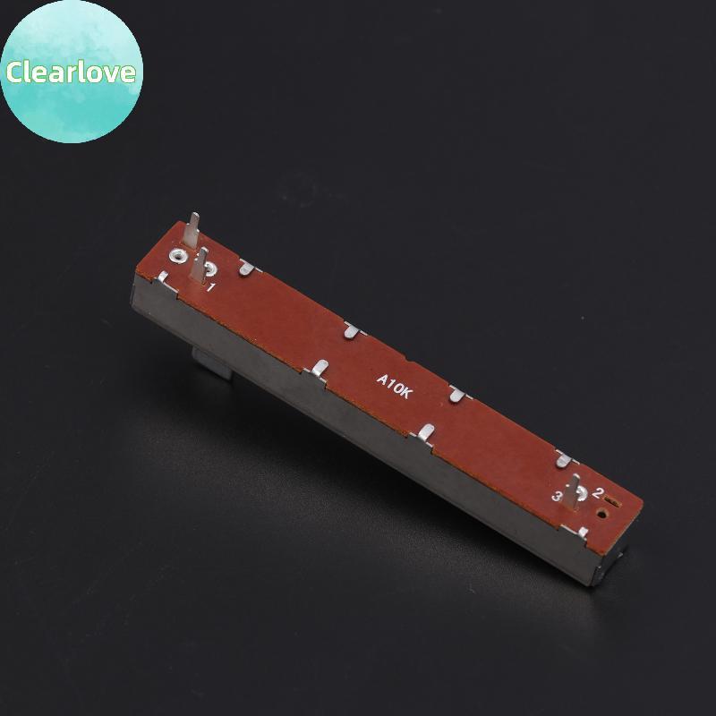 Clearlove 88 มม.3-Pin Single Potentiometer A10K B10K ตรงสไลด์ Potentiometer Mono Channel Mixer Fader