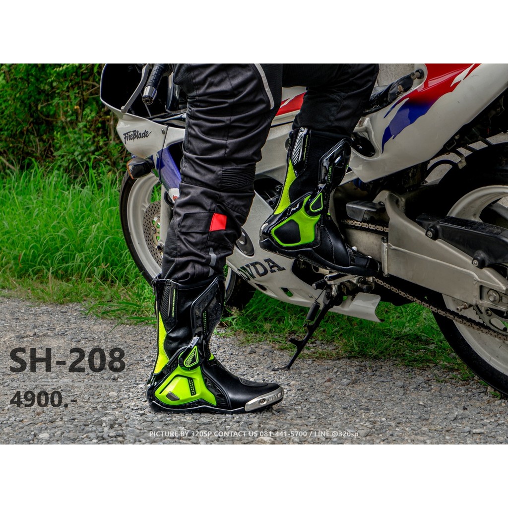 รองเท้ามอเตอร์ไซค์การ์ดข้อยาว BENKIA SH-208 !!320SP