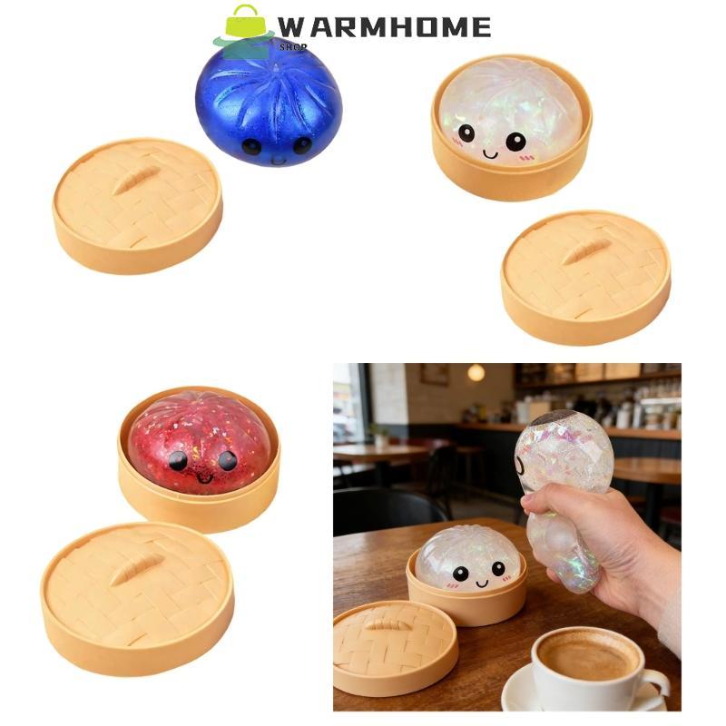 Warm Soft TPR พลาสติก Baozi บีบของเล่นแบบพกพาที่สมจริงอุปกรณ์เสริมคอสเพลย์สําหรับห้องเรียนสํานักงานห